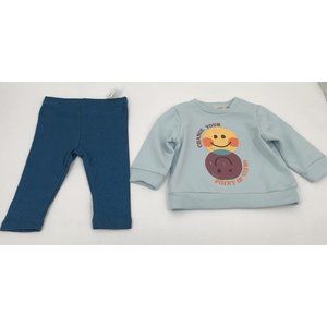 Peek Essentials Change Your Point of View Sweatshirt Leggings‎ Set Smiley Face